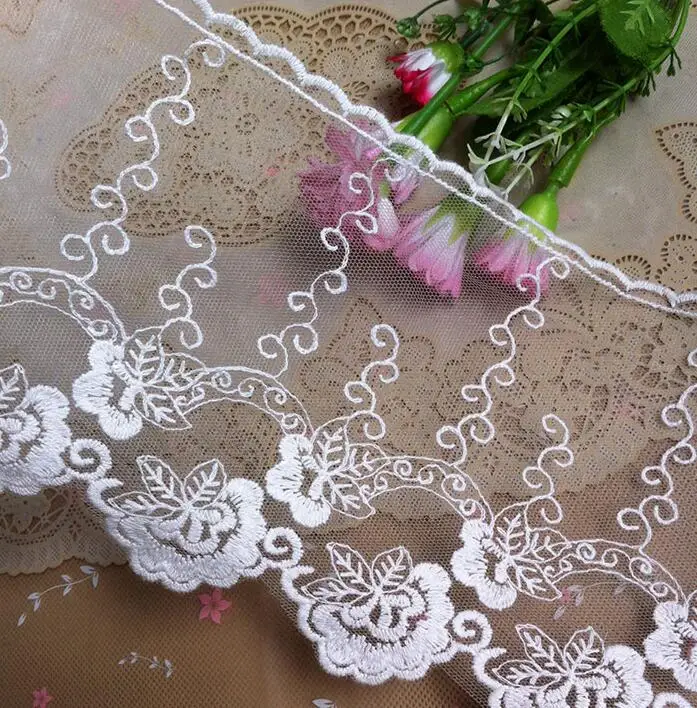 2016 New 3 Meters/Lot 13cm/5.2'' DIY Lace Trims Hollow Out Design Embroidery Ribbon Wedding Bride Dress Sewing Craft | Дом и сад