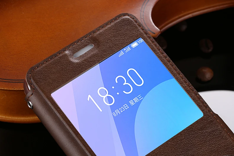 Чехол для Meizu m6 note, умный флип-чехол с подставкой, чехол s, высокое качество, из искусственной кожи чехол для Meizu m6 note, задняя крышка и Окно просмотра
