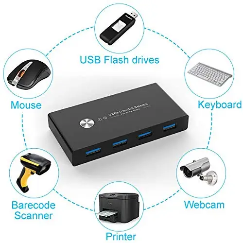 USB 3 0 распределительный Переключатель Селектор KVM переключатель 4 порта блок для