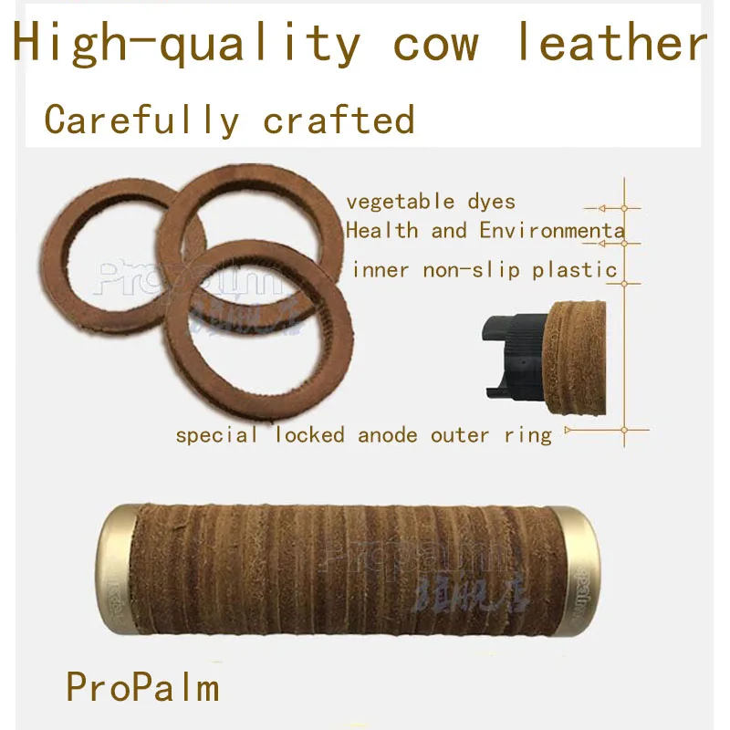Велосипедные ручки ретро кольцо из воловьей кожи противоскользящие для горного