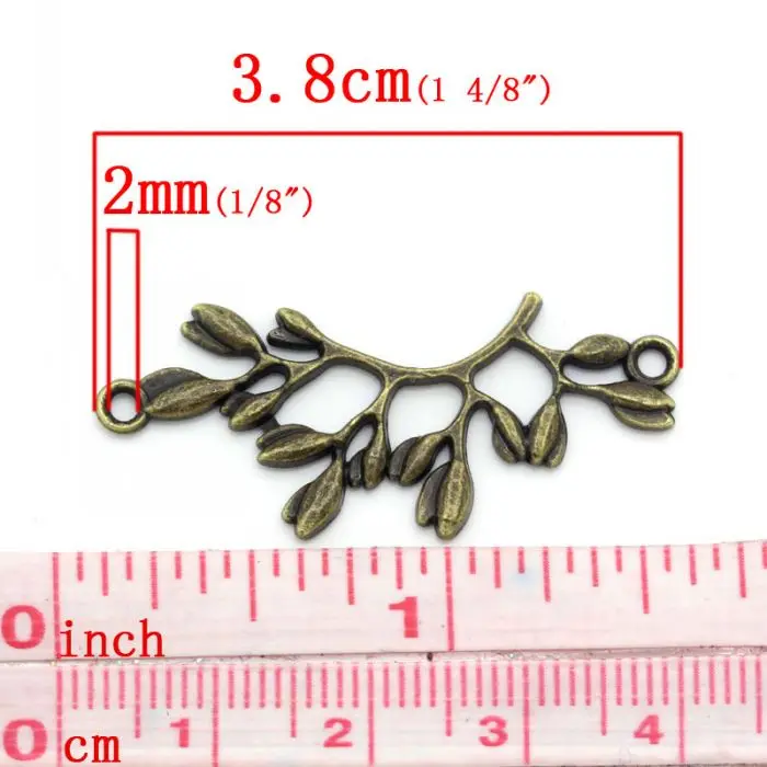 Розница DoreenBeads соединители фурнитура ветка из античной бронзы 3 8x1 7 см 30 шт. |