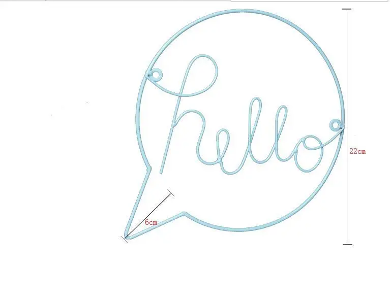 Металлические Hello настенный знак-наклейка для детской комнаты подвесные