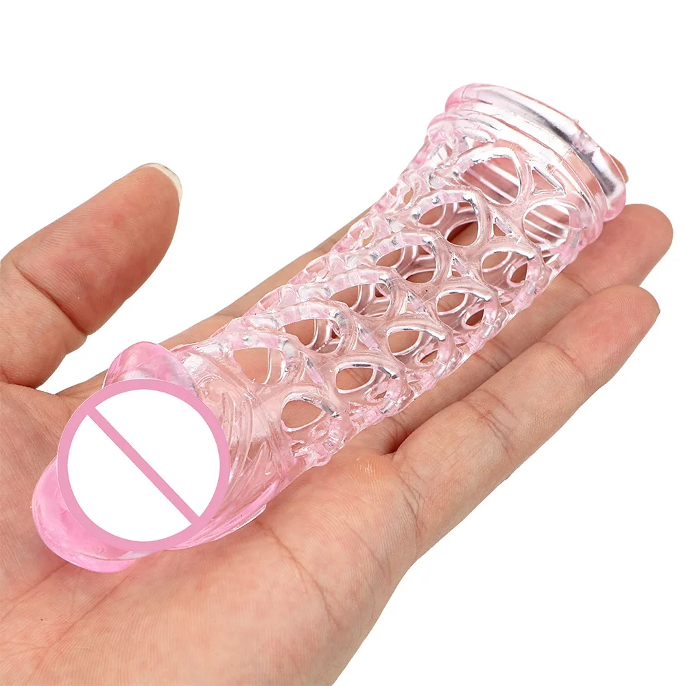 Transparent New Male Sex Toys Cock Ring Penis Enhancer Products For Men Sleeve Condom With Heart Shape Reuseable | Красота и здоровье