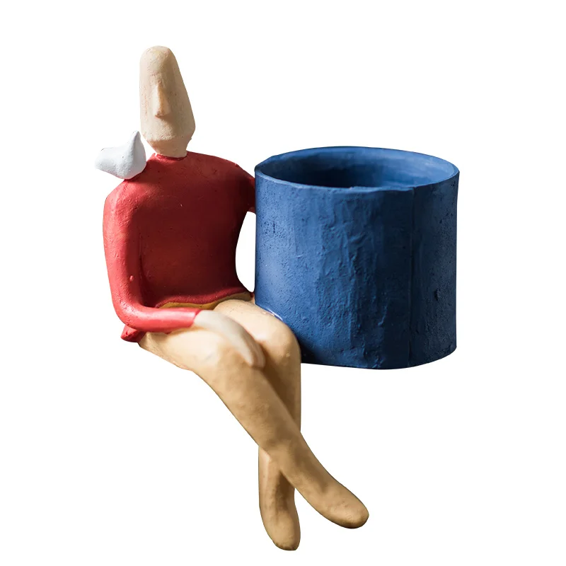 Горшок с мультяшным персонажем для мужчин художественное настольное украшение