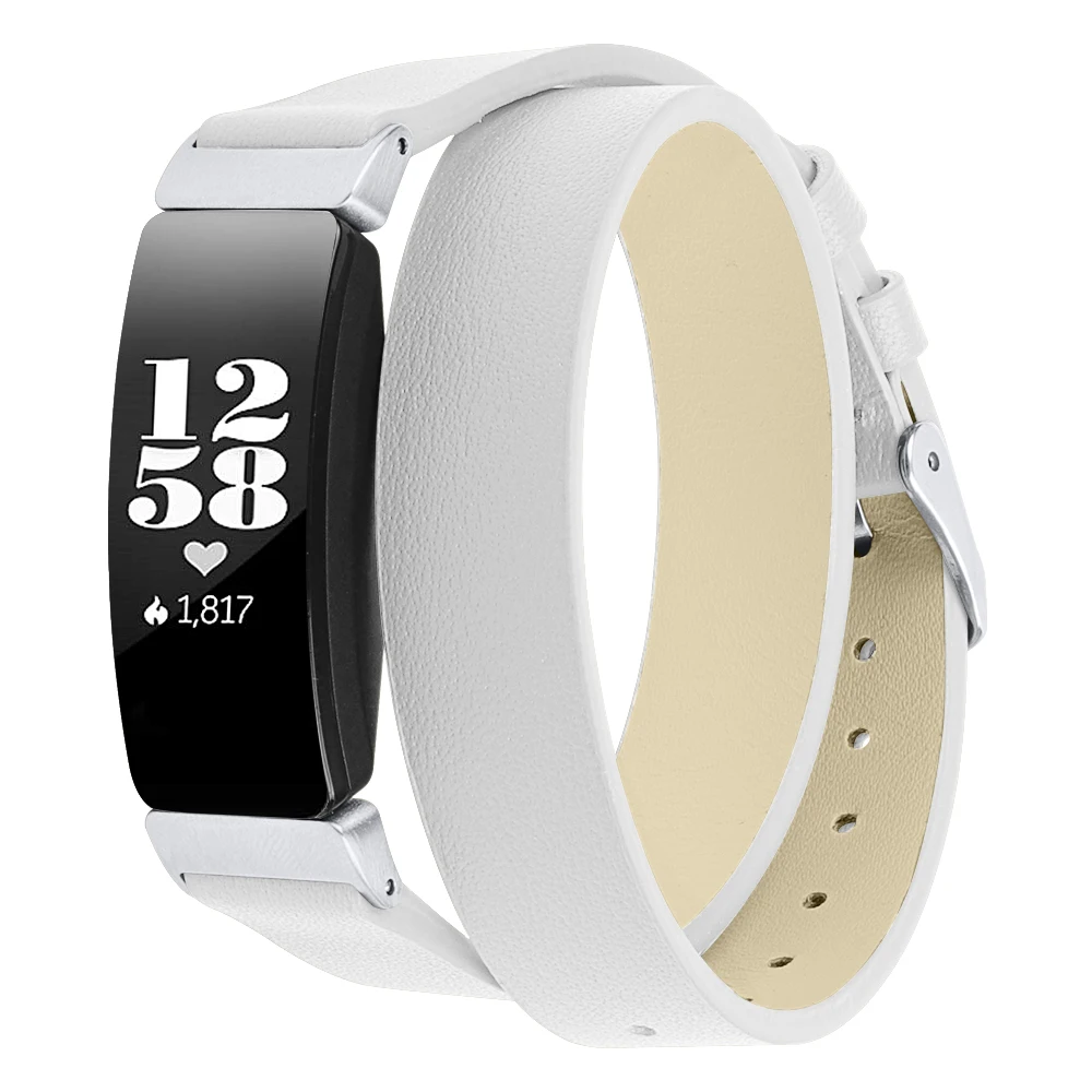 Hero Iand Оригинальные кожаные Наручные Браслеты Для Fitbit Inspire/Inspire Hr полосы двойной обёртки Кожаный Браслет для Fitbit Inspire ремешок