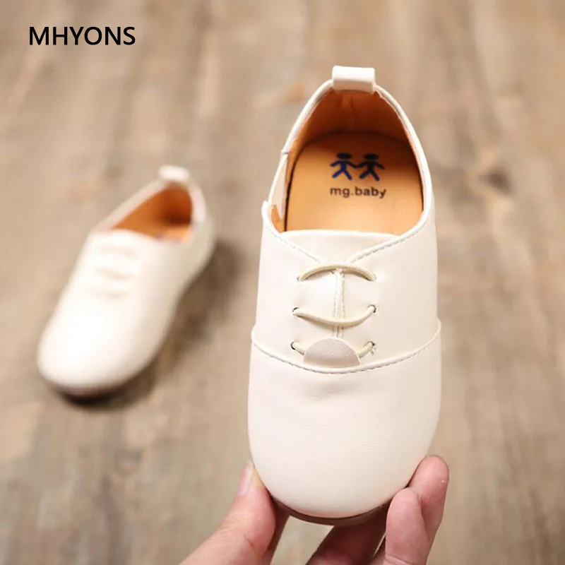 MHYONS/2019 Новинка детская кожаная обувь для мальчиков и девочек Винтаж принцессы