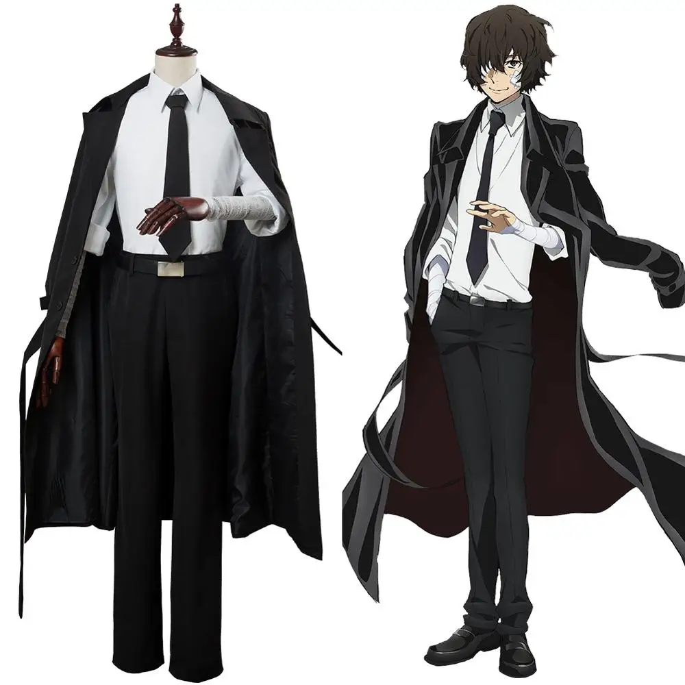 

Банго бродячие псы Косплей Осаму дадзай Косплей Костюм тренчкот для взрослых мужчин на заказ Хэллоуин вечерние косплей платье