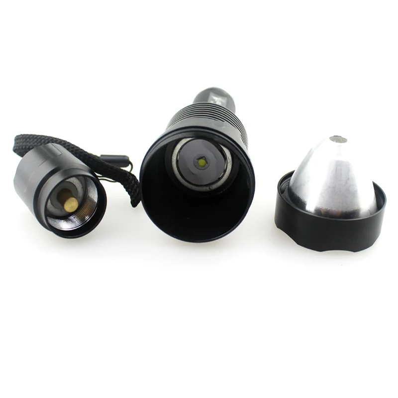 U-F C12 1хкри XP-L V5 2000lm холодный белый свет SMO/светодиодный фонарик(1x18650