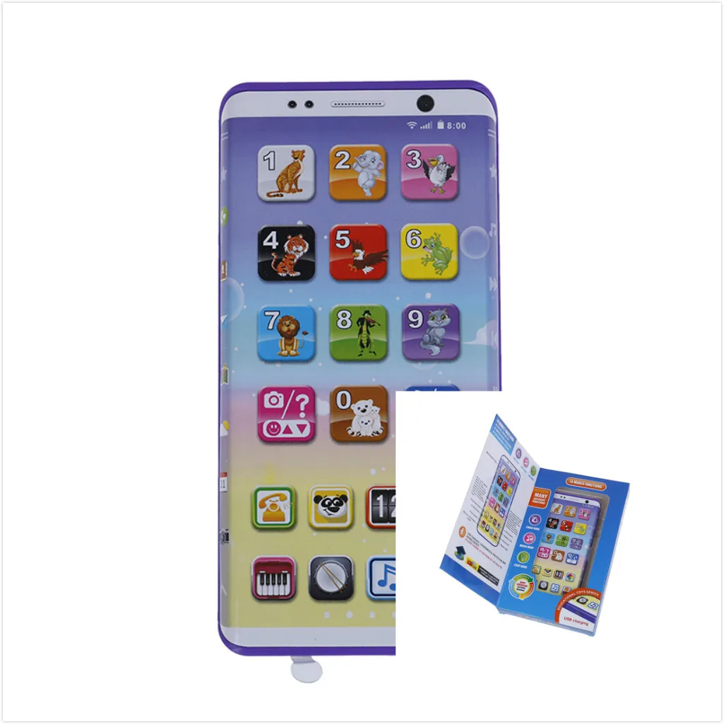 1 шт. Обучающие игрушки мобильный телефон со светодиодной подсветкой для детей