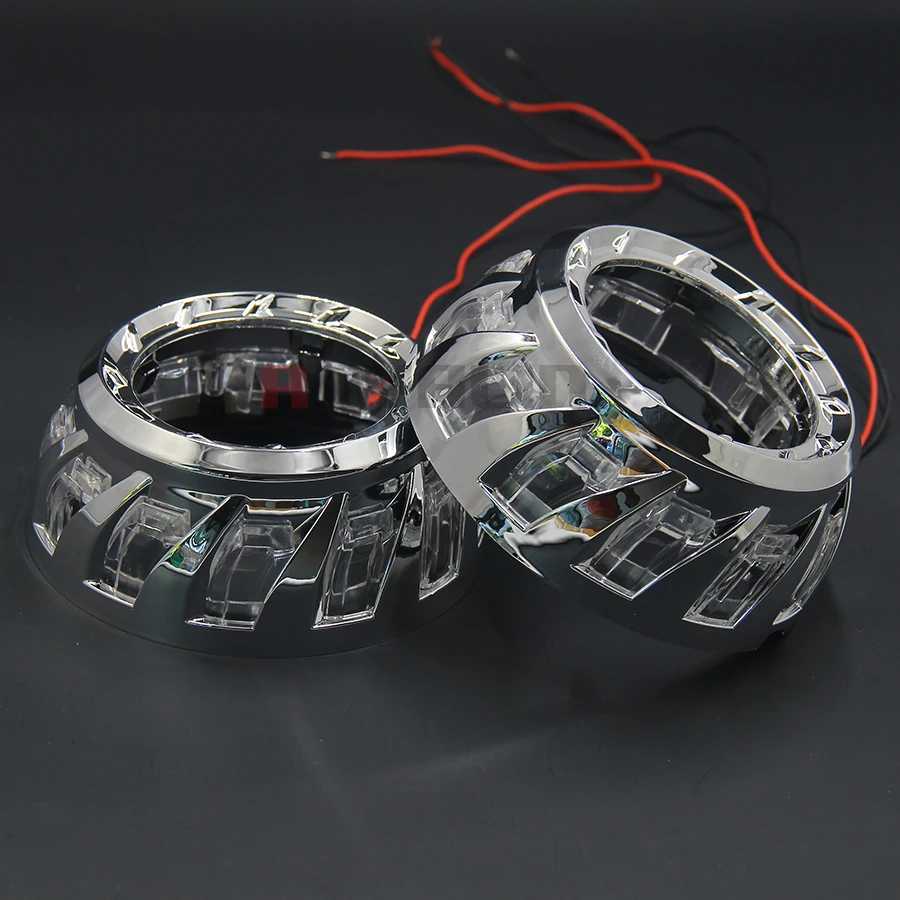 ROYALIN автомобиля светодио дный турбины дьявол Ангельские глазки кожухи подсветка