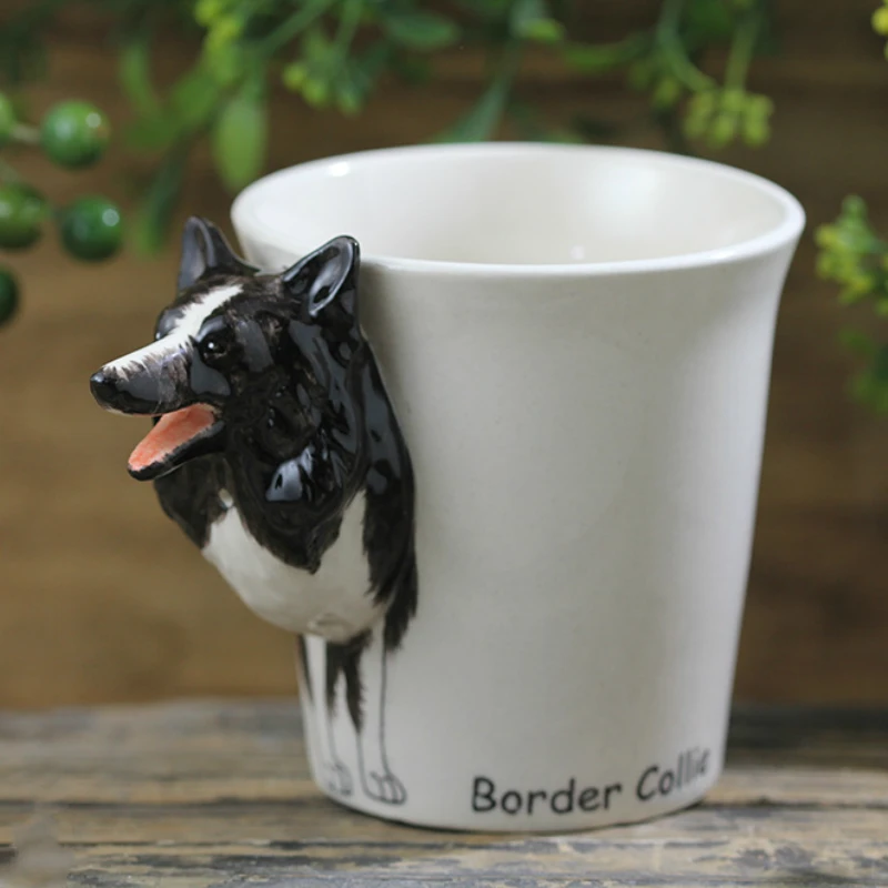Border Collie кофейные кружки креативные чашки и кружка собака 3D мультяшная чашка