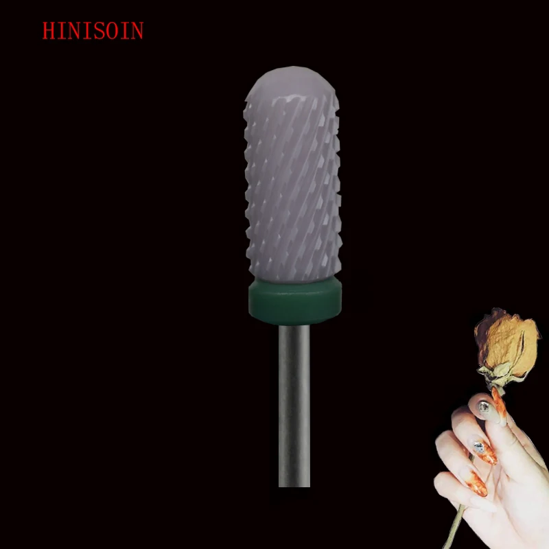 

10 pcs Pink Ceramic Nail Drill Bit - Smooth Top Bit