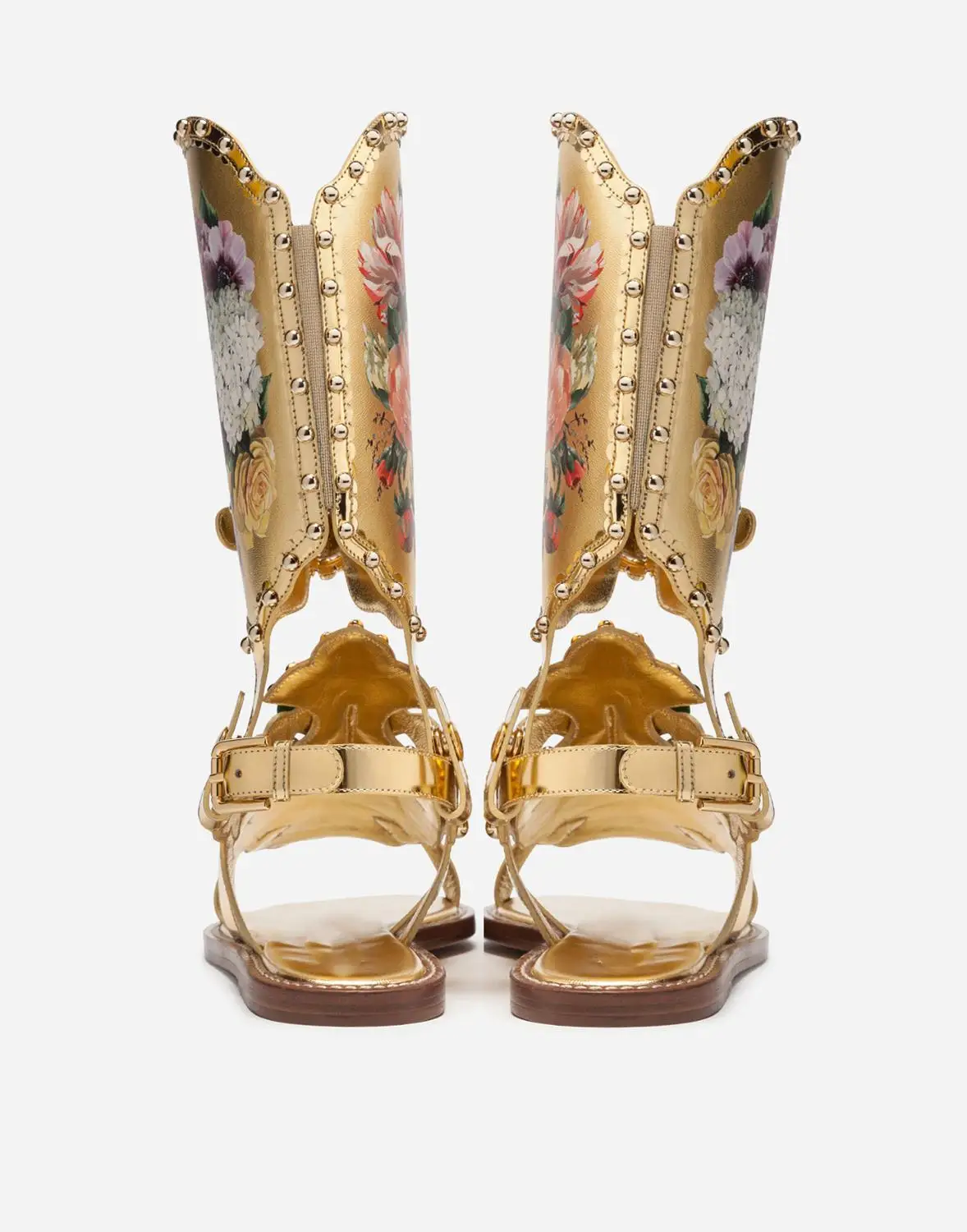 Ins/Лидер продаж роскошные женские Босоножки с открытым носком из кожи золотого