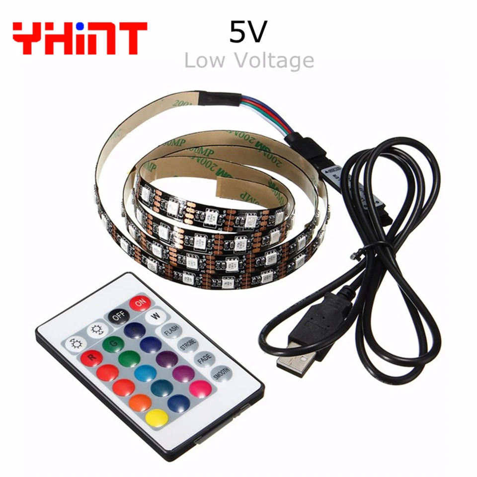 Фото 5 в USB мощность 5050 60led/m RGB цвет сменный черный PCB 0 м 1 2 SMD светодиодные полосы ТВ 5 в USB мощность 5050 60led/m RGB цвет сменный черный PCB 0 м 1 2 SMD светодиодные полосы ТВ