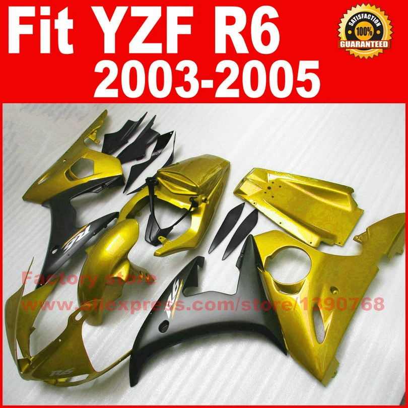 Комплект обтекателей из АБС для YAMAHA YZF R6 YZFR6 03 04 05 2003 2004 2005|fairing kit|abs fairing05 r6 |