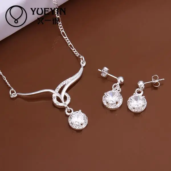 Оптовая цена завода посеребренная мода ювелирные наборы бесплатная доставка