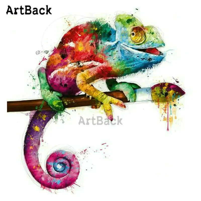 ArtBack камни в форме ромба дрель цвета хамелеон алмазная живопись 5d полная