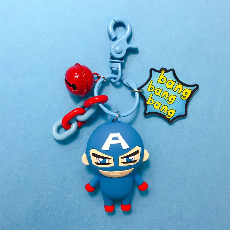 Брелок с героями аниме Marvel Мстители держатель для мобильного телефона милый ПВХ