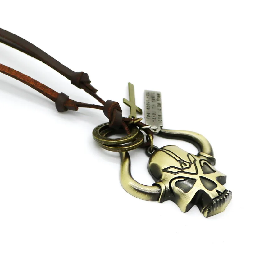 Модные ботинки в европейском и американском стиле кожаное ожерелье панк ретро