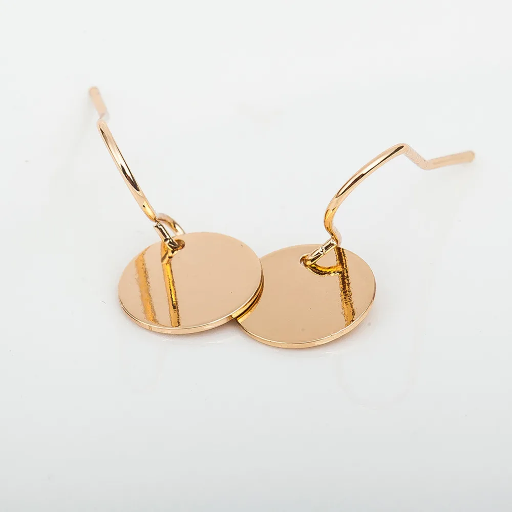 Серьги-подвески женские золотистые/серебристые простые ювелирные украшения для