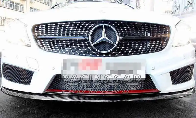 OE Style настоящий карбоновый передний спойлер для BENZ W176 A CLASS A250 AMG SPORT BUMPER M007|spoiler