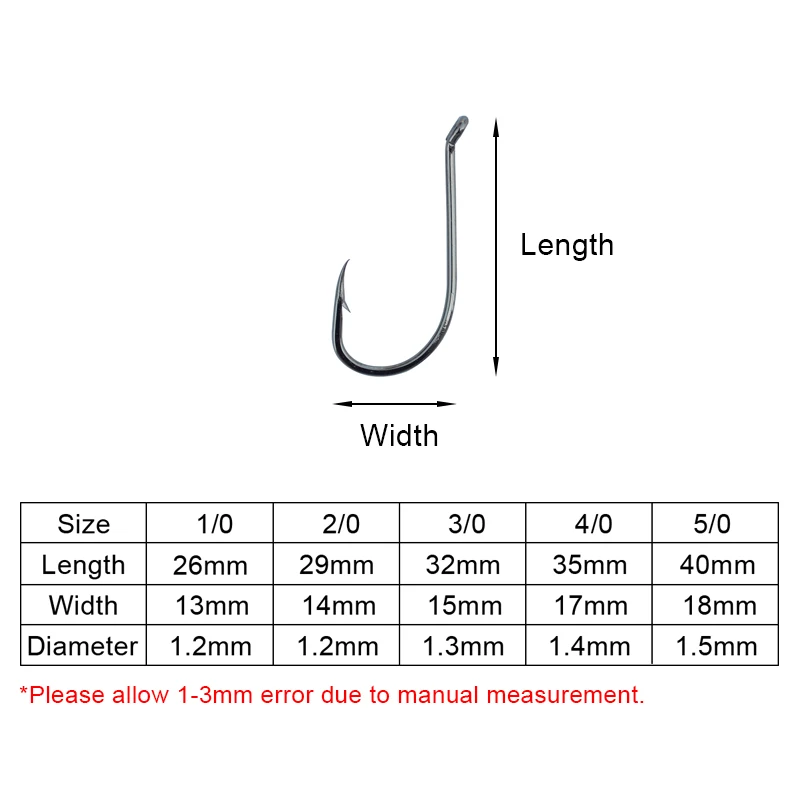 Octopus Beak Fishing Hooks 100pcs/lot High Carbon Steel Offset Point Hook Size 1/0-5/0 8299 | Спорт и развлечения