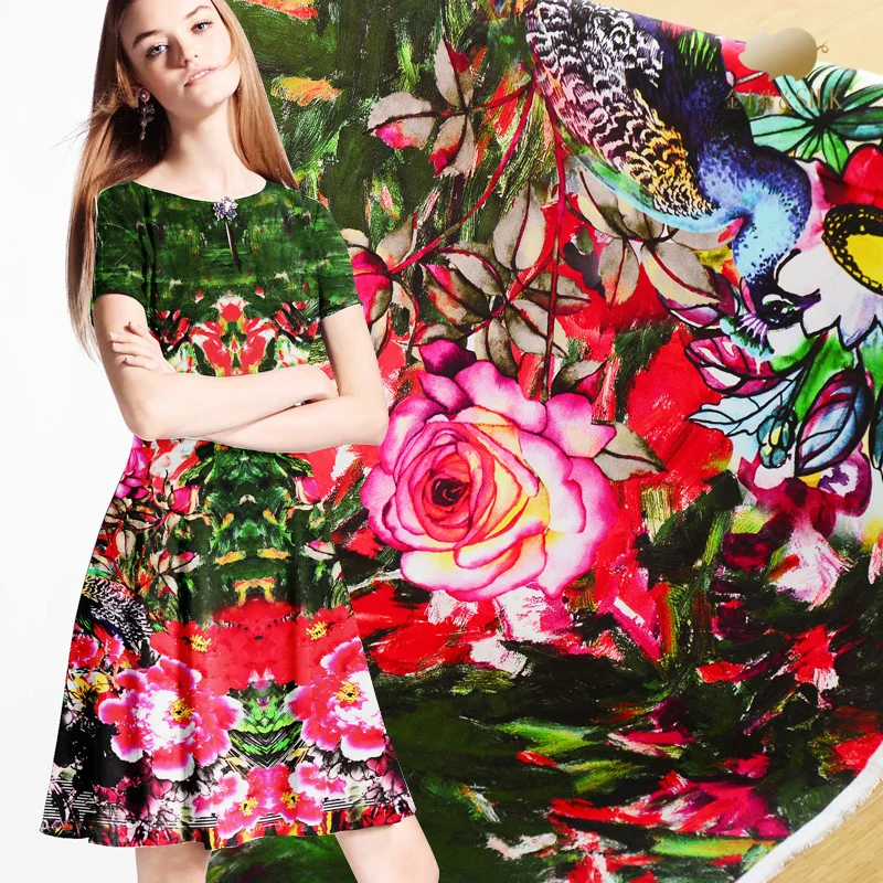 Тяжелая шелковая ткань 25 мм стрейчевая атласная высококачественный Чонсам с