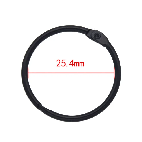 High Quality 2-10Pcs/set black Metal Ring Binder 15-76mm DIY Loose-leaf Book Hoops Opening Office Binding Supplie Photo Albums - Цвет: 25.4mm