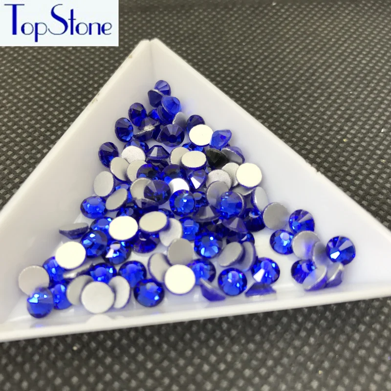 Topstone стразы с плоской задней стороной темно синий цвет 3D Блестящий камень для