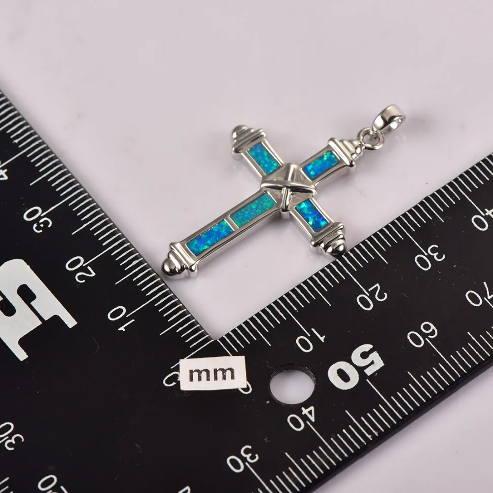 Кулон из серебра 925 пробы с голубым огненным опалом P241|925 sterling silver pendant|silver pendantblue
