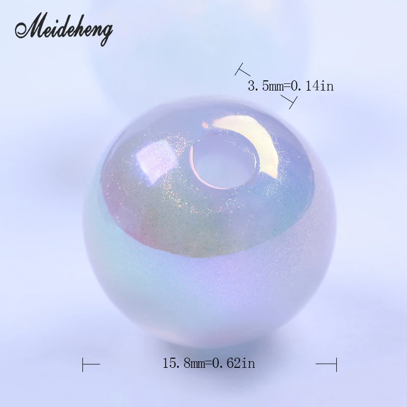 Акриловые ослепительные Красочные Круглые бусины для изготовления ювелирных