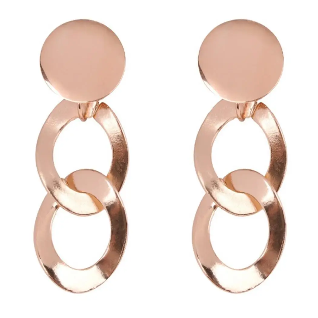 Серьги Крючки женские винтажные геометрические красные синие золотые 19