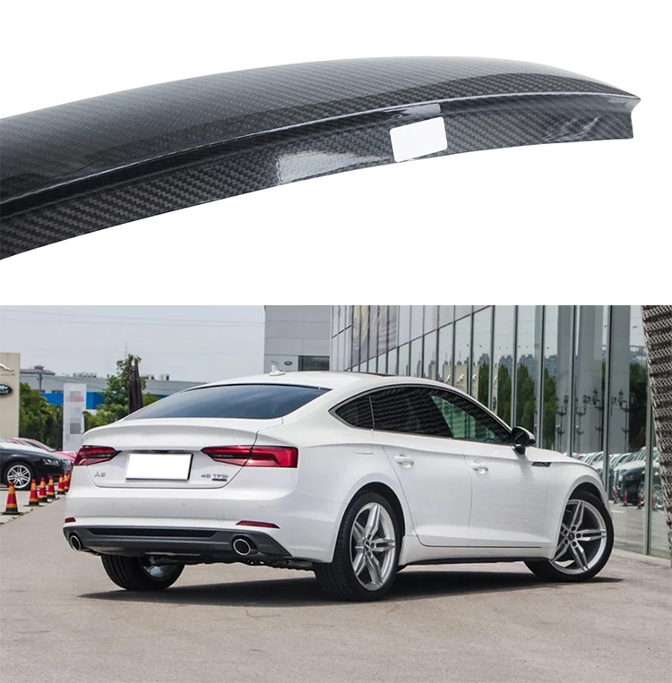 S5 Стиль углеродного волокна задний спойлер для Audi A5 4-дверный седан sportback+ крышке багажника задний спойлер крыла