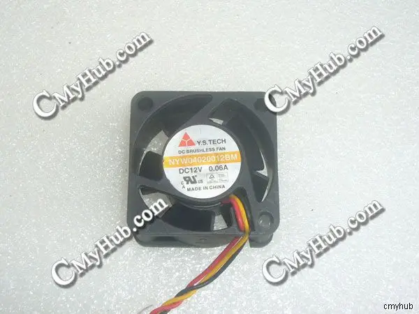 Подлинный для Y. S. TECH NYW04020012BM DC12V 0.06A 3pin 3 провода 4020 40X40X20MM вентилятор