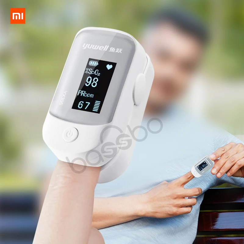 Xiaomi Yuwell цифровой Пульсоксиметр OLED экран уход за здоровьем датчик высокой