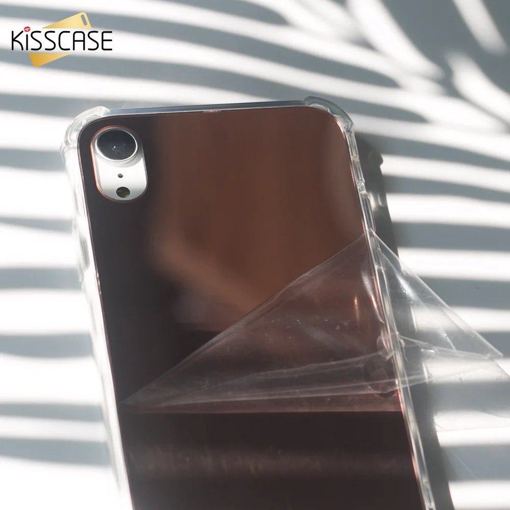 KISSCASE Mirror Phone Case For iPhone X XR XS Max 8 7 6S 6 Luxury Soft TPU Shockproof Plus 5S SE Funda |