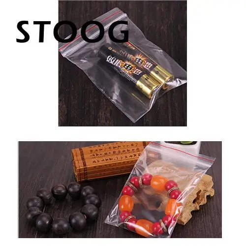 100 шт пластиковые уплотнения Ziplock мешки прозрачный полиэтилен ювелирные изделия плоская упаковка - Цвет: 7x10CM