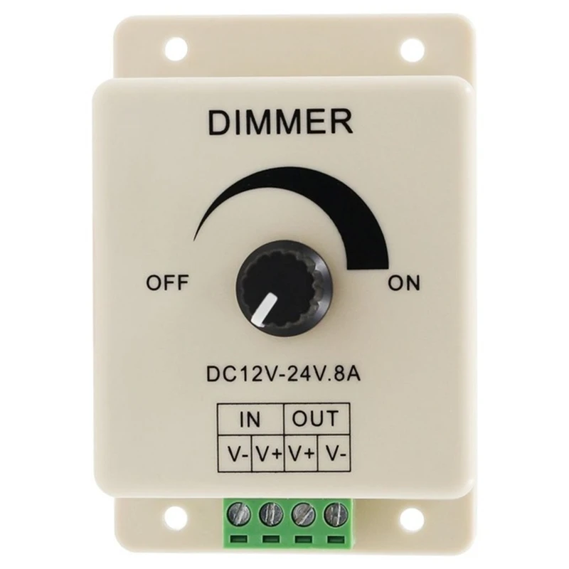 Светодиодный диммер DC 12V 24V 8A Регулируемая яркость лампы полосы драйвер один цвет