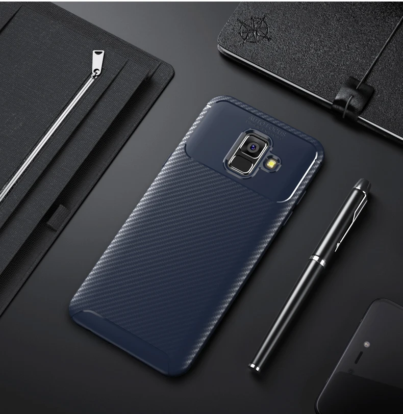 Тонкие чехлы из углеродного волокна для Samsung Galaxy A6 2018 A600 SM A600F A600S A600FN A600G A600G/DS