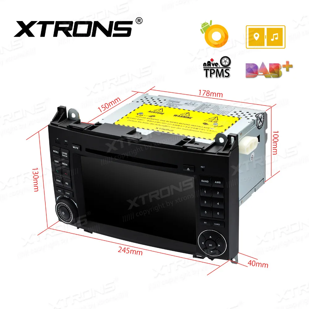 XTRONS 7 "Android 8 0 Восьмиядерный автомобильный dvd плеер для Mercedes Benz W245 W169 Viano Vito W639