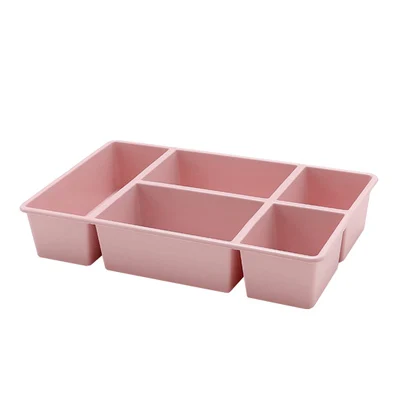 Pink Многофункциональный 5 сетки Макияж Организатор Коробка для хранения щетки ювелирные изделия Организатор Дело Макияж держатель Косметическая чехол для хранения - Цвет: Pink