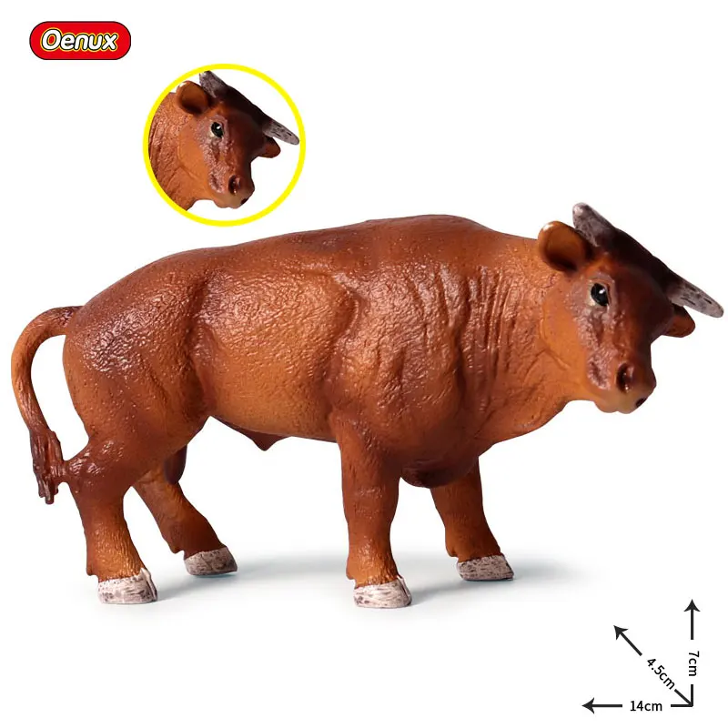 Animal 35 Oenux оригинальные животные, ПВХ Модель, фигурки для разделывания свиньи, утки, курица, гусь, лошадь, модель животного, набор игрушек для детей, подарок - Цвет: Animal 35
