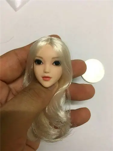 

Custom Headsculpt 1/6 Scale The Red Scarf Movable Eye Female Head Sculpt for PH OB BJD Doll DIY Toys