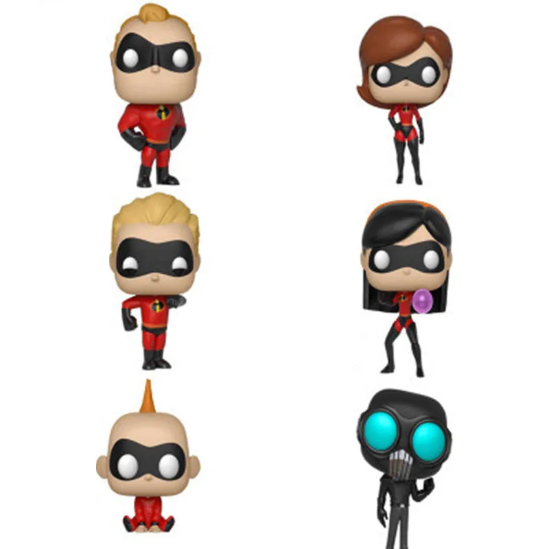Экшн фигурки Funko из фильма Incredibles2 MR.INCREDIBLE JACK purple ELASTIGIRL коллекционная игрушка ПВХ