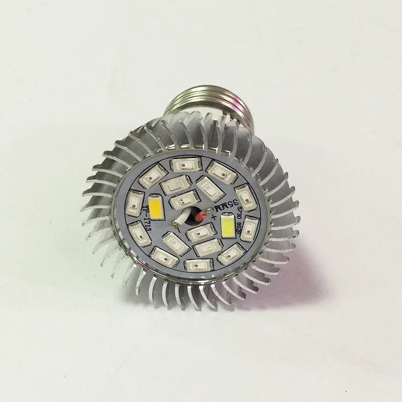 7 Вт полный спектр LED Grow Light GU10 E14 E27 растущая лампа 18 светодиодов растительная AC85 265V
