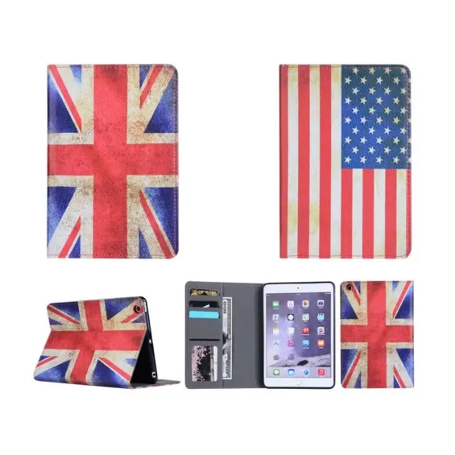 Высококачественный чехол книжка с национальным флагом США Великобритании