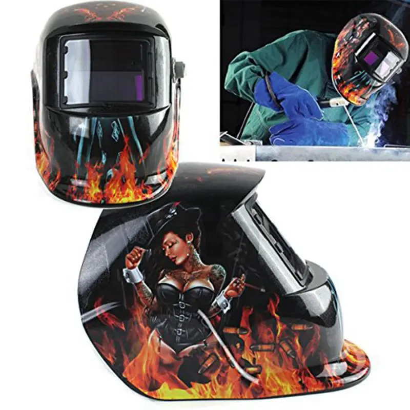 Welding Helmet Auto Darkening Solar Powered Weld/Grind Selectable Mask Protector for Arc Tig Mig Grinding Plasma Cutting | Инструменты
