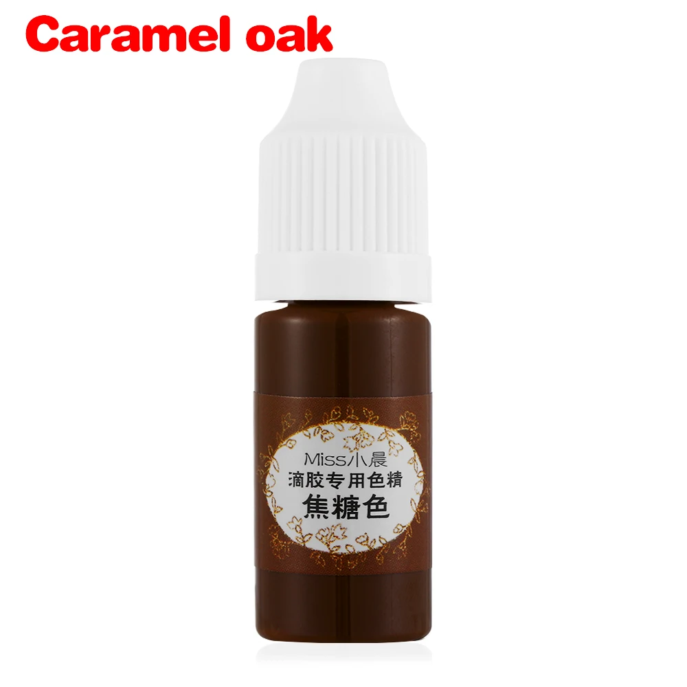 caramel oak 10 мл цветной жидкий полимерный пигментный краситель УФ-Смола Кристалл эпоксидная смола Сделай Сам Изготовление ювелирных изделий Аксессуары 24 цвета Прямая поставка - Цвет: caramel oak