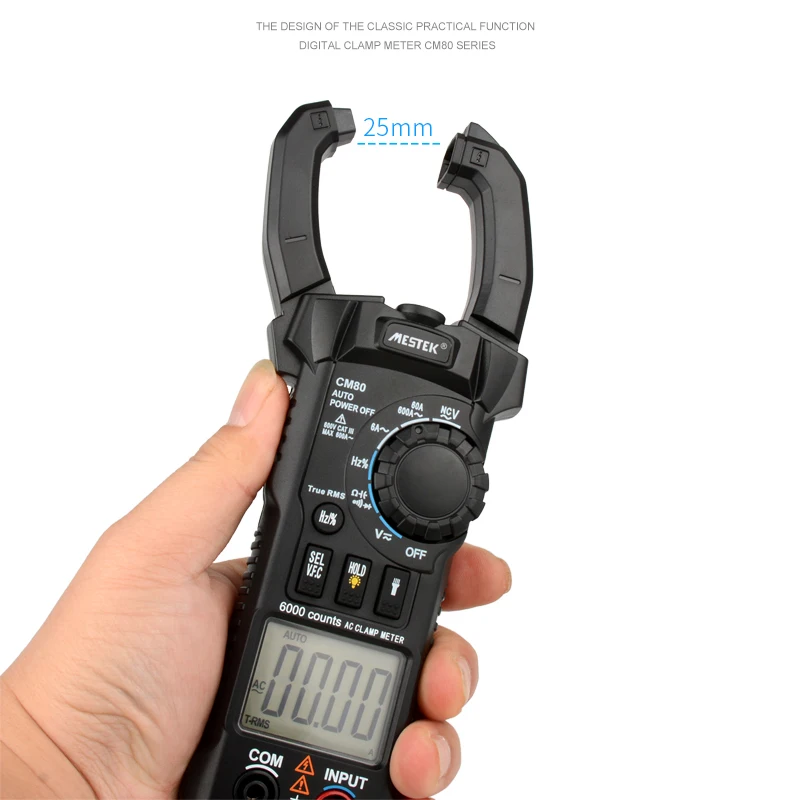 MESTEK CM80 6000 счетчиков цифровой клещи мультиметр токовые Измеритель сопротивления