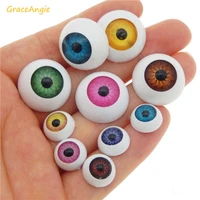 graceangie 10pcs round hollow back safety plastic eyes colorful eyeball for toys dolls diy accessories making craft 12mm20mm